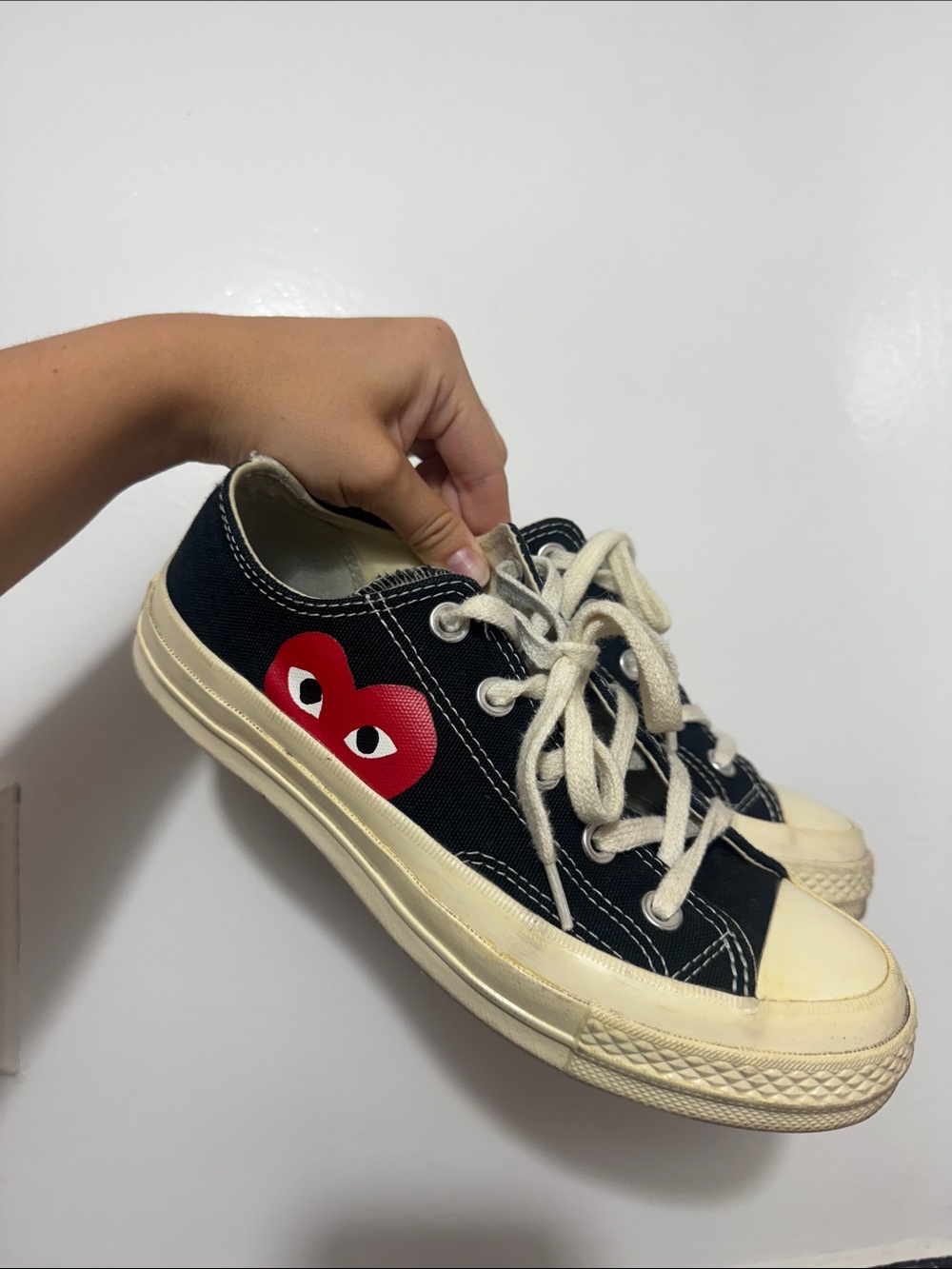 CdG PLAY x Converse Chuck Taylor All Star One Heart Low-Top Sneakers